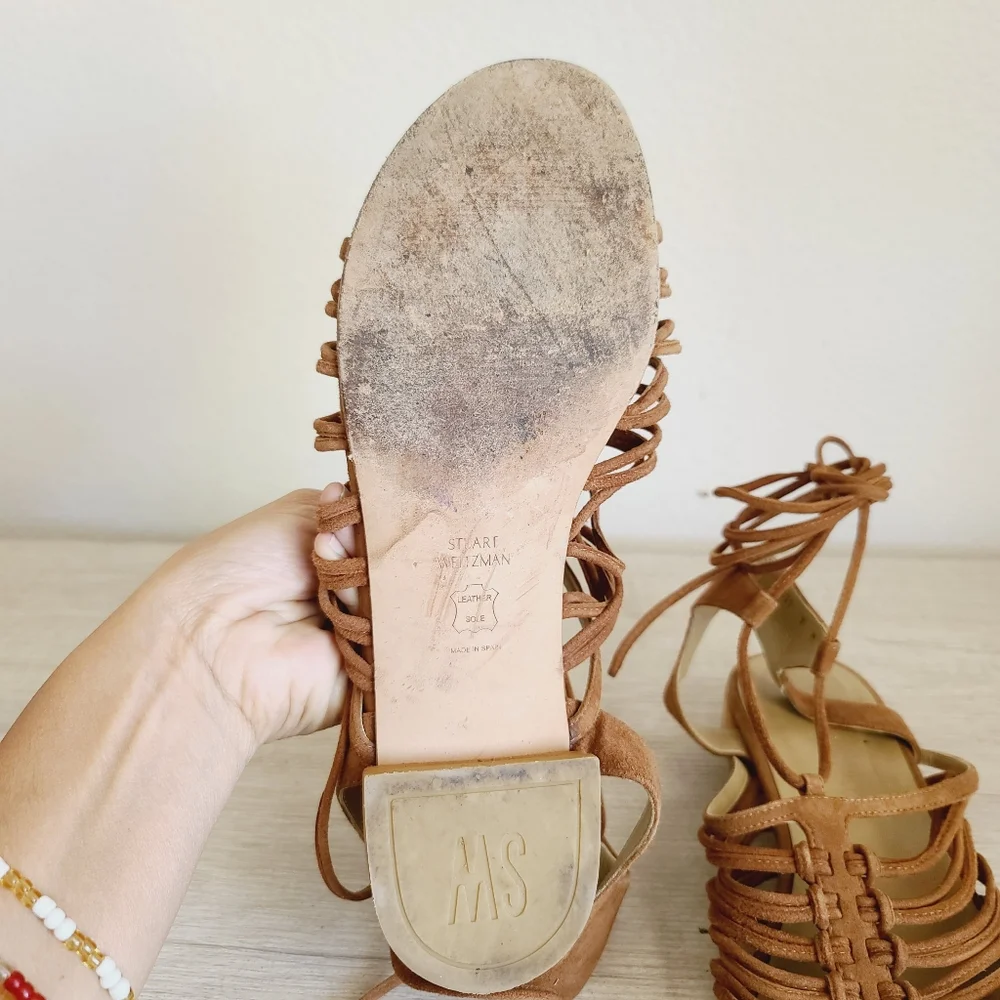 Stuart Weitzman Gladiator Sandals Size 9 - Picture 5 of 5